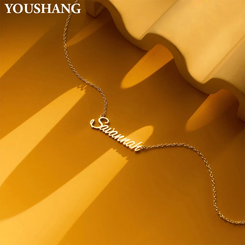 YOUSHANG Custom Name Ladies Bracelet Personalized Stainless Steel Jewelry Couple's Accessories Newborn Gift Holiday Decorations